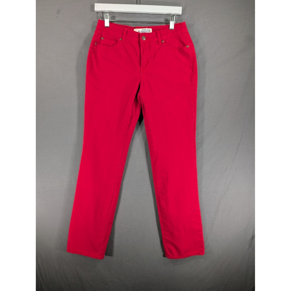 Faded Glory Womens Narrow Stretch Bootcut Jeans Red Size 4 Average FGL18454